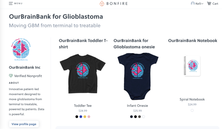 OurBrainBank shop: t-shirts, mugs, notebooks, and more